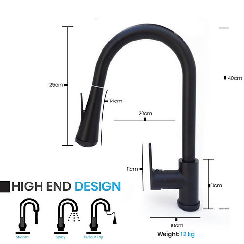 RUMO REACH TAP - BLACK